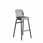 Minimalist Metal Upholstered Short Counter Height Bar Stool