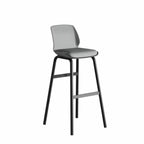 Minimalist Metal Upholstered Short Counter Height Bar Stool