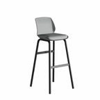 Minimalist Metal Upholstered Short Counter Height Bar Stool