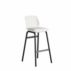 Minimalist Metal Upholstered Short Counter Height Bar Stool