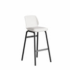 Minimalist Metal Upholstered Short Counter Height Bar Stool