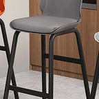 Minimalist Metal Upholstered Short Counter Height Bar Stool