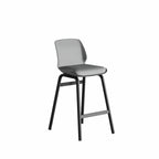Minimalist Metal Upholstered Short Counter Height Bar Stool