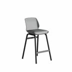 Minimalist Metal Upholstered Short Counter Height Bar Stool