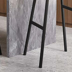 Minimalist Metal Upholstered Short Counter Height Bar Stool