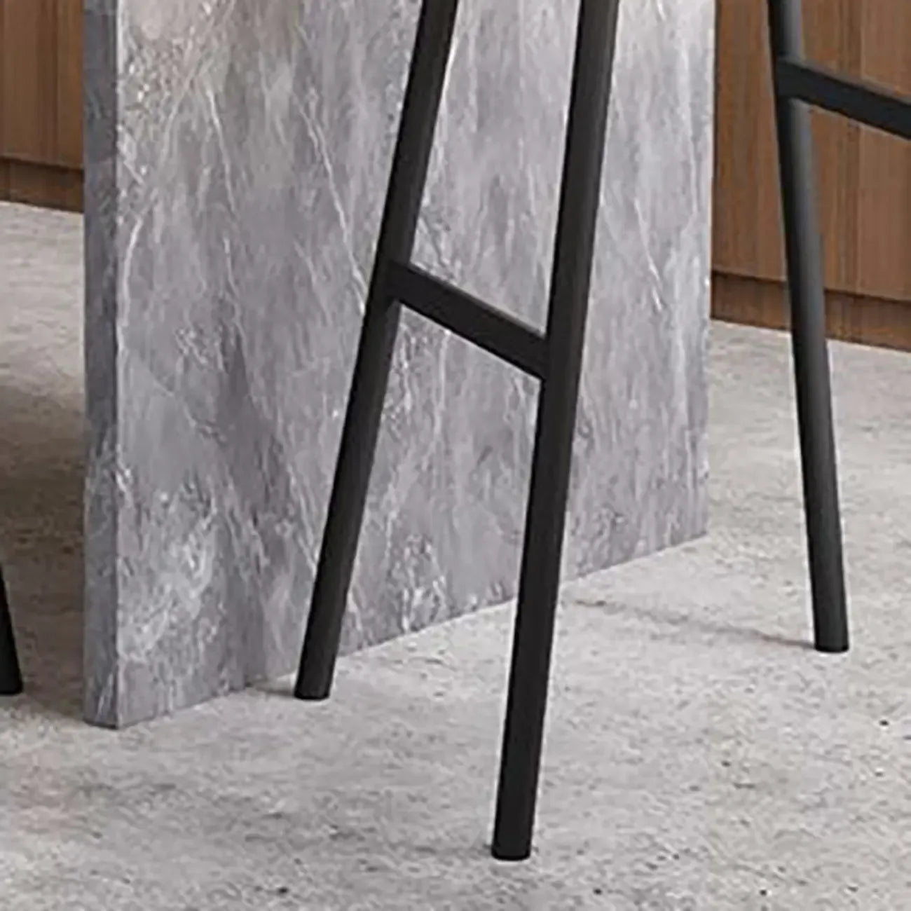 Minimalist Metal Upholstered Short Counter Height Bar Stool