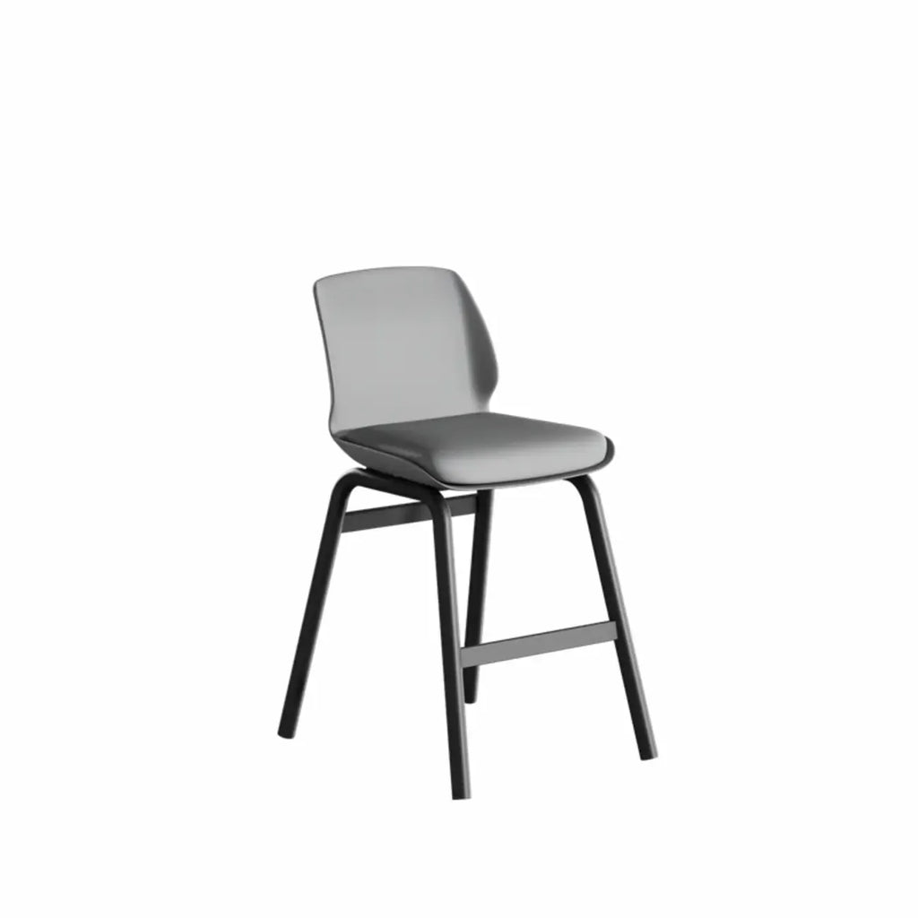 Minimalist Metal Upholstered Short Counter Height Bar Stool