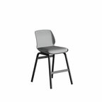 Minimalist Metal Upholstered Short Counter Height Bar Stool