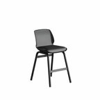 Minimalist Metal Upholstered Short Counter Height Bar Stool