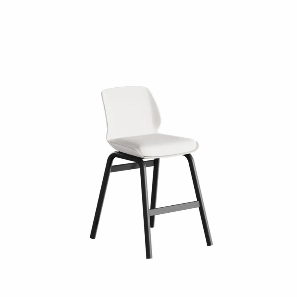 Minimalist Metal Upholstered Short Counter Height Bar Stool