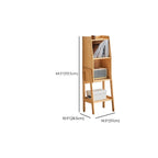 Antique Modern Wood Narrow Ladder Bookcase