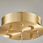 Agate Gold Circular Onyx Modern Ring Chandelier Light