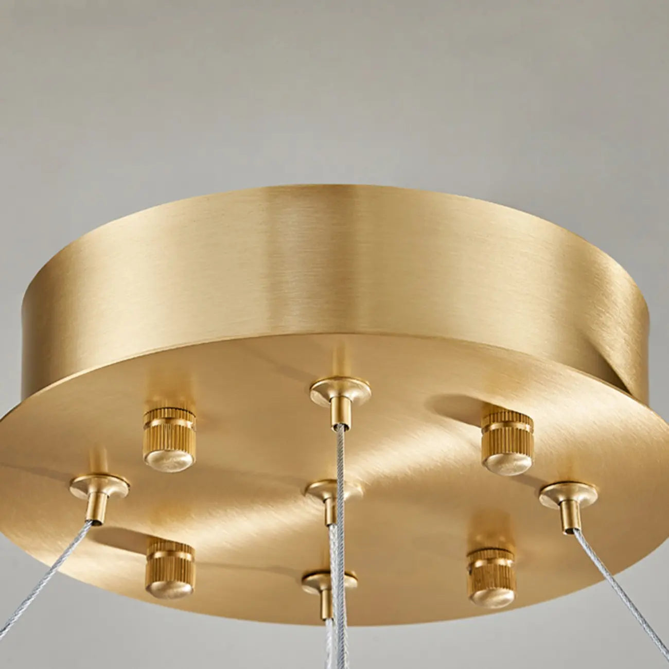 Agate Gold Circular Onyx Modern Ring Chandelier Light