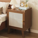Scandinavian Bedside Table Natural Solid Wood Nightstand