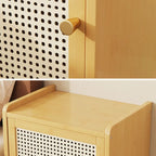 Scandinavian Bedside Table Natural Solid Wood Nightstand