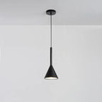 Aluminum Cone Minimalist Gray Bedroom Pendant Light