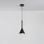 Aluminum Cone Minimalist Gray Bedroom Pendant Light