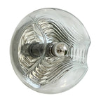 Contemporary Glass Clear Round Wall Sconce