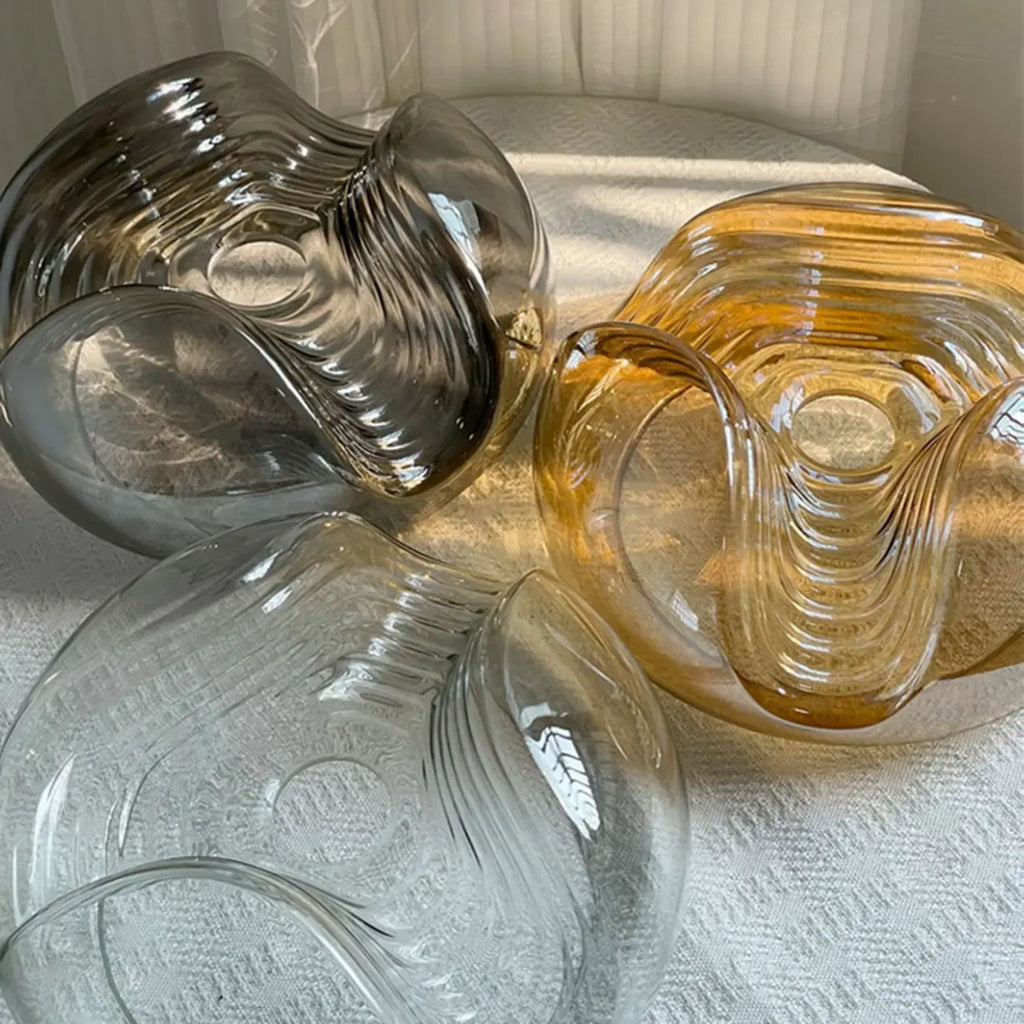 Contemporary Glass Clear Round Wall Sconce