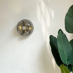 Contemporary Glass Clear Round Wall Sconce