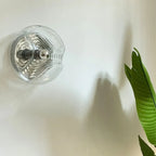 Contemporary Glass Clear Round Wall Sconce