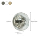 Contemporary Glass Clear Round Wall Sconce