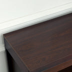 Dark Walnut Modern Vertical Adjustable Shelving Wood Bookcase