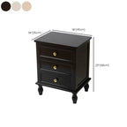 Classic Pure White Wood 3-Drawer Nightstand