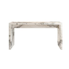 Minimalist Rectangular Off-White Marble Bar Tables