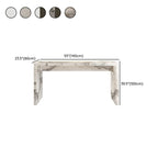 Minimalist Rectangular Off-White Marble Bar Tables
