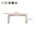 Minimalist Rectangular Off-White Marble Bar Tables