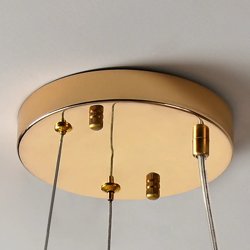 Adjustable Height Gold Crystal Globe Starburst Chandelier