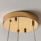 Adjustable Height Gold Crystal Globe Starburst Chandelier