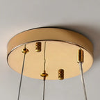 Adjustable Height Gold Crystal Globe Starburst Chandelier