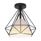 10.5 Mini Fabric Semi Flush LED Ceiling Light for Hallway