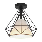 10.5 Mini Fabric Semi Flush LED Ceiling Light for Hallway