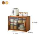 Bamboo Glass Door Display Cabinet for Kitchen