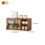 Bamboo Glass Door Display Cabinet for Kitchen