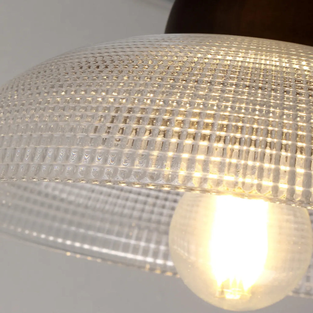 Caramel Gradient Glass Dome Semi Flush Ceiling Light