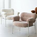 Modern Square Arm Fabric Accent Chair with Tufting