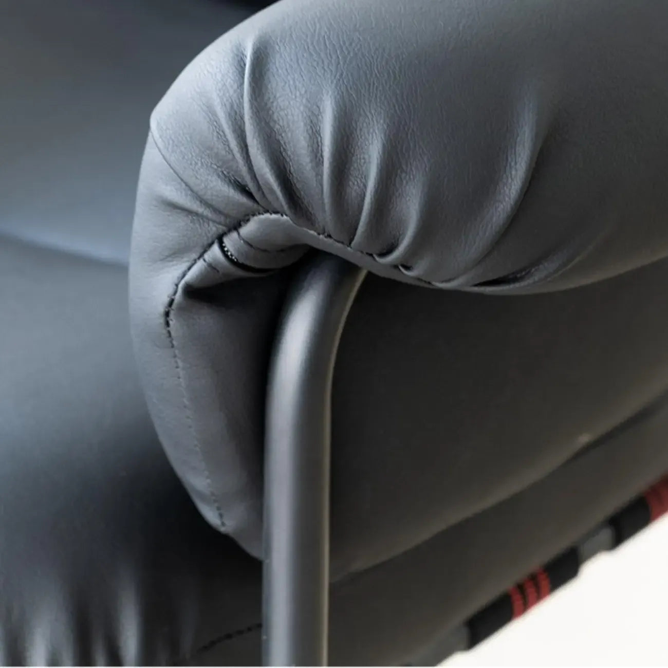 Modern Square Arm Fabric Accent Chair with Tufting