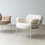 Modern Square Arm Fabric Accent Chair with Tufting