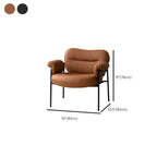 Modern Square Arm Fabric Accent Chair with Tufting