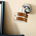 Contemporary Simplicity Walnut Chrome Wall Sconce