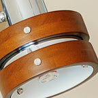 Contemporary Simplicity Walnut Chrome Wall Sconce