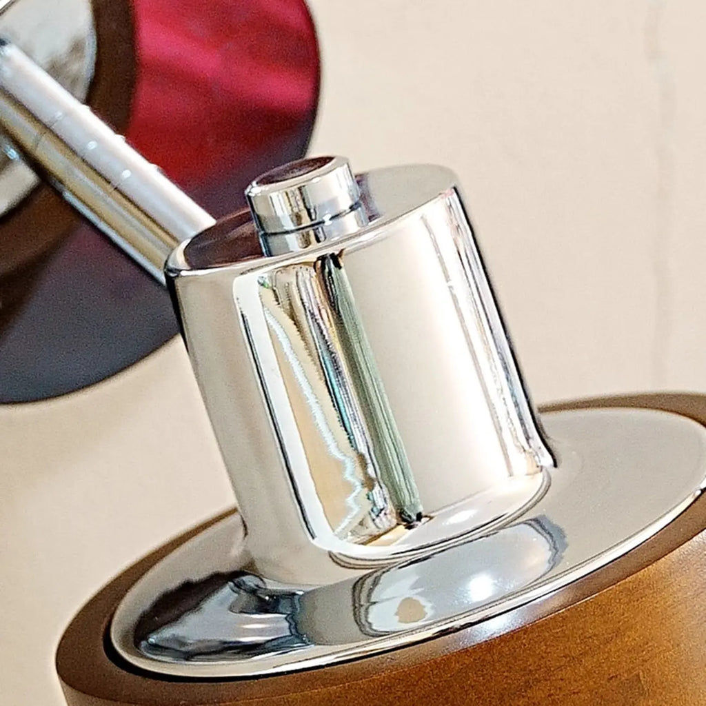 Contemporary Simplicity Walnut Chrome Wall Sconce