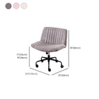 Elegant Gray Linen Upholstered Swivel Office Chair