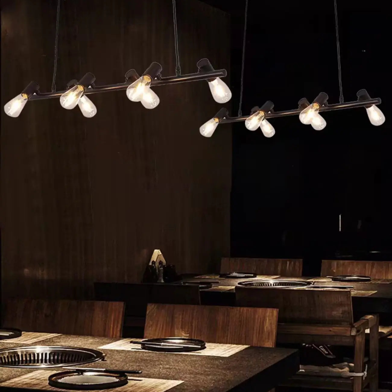 Industrial Metal Adjustable Island Pendant Light for Kitchen Area