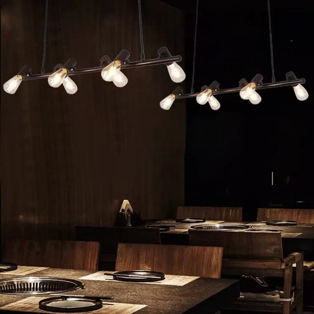 Industrial Metal Adjustable Island Pendant Light for Kitchen Area