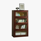 Classic Brown Wooden Flipped Glass Storage Cabinet